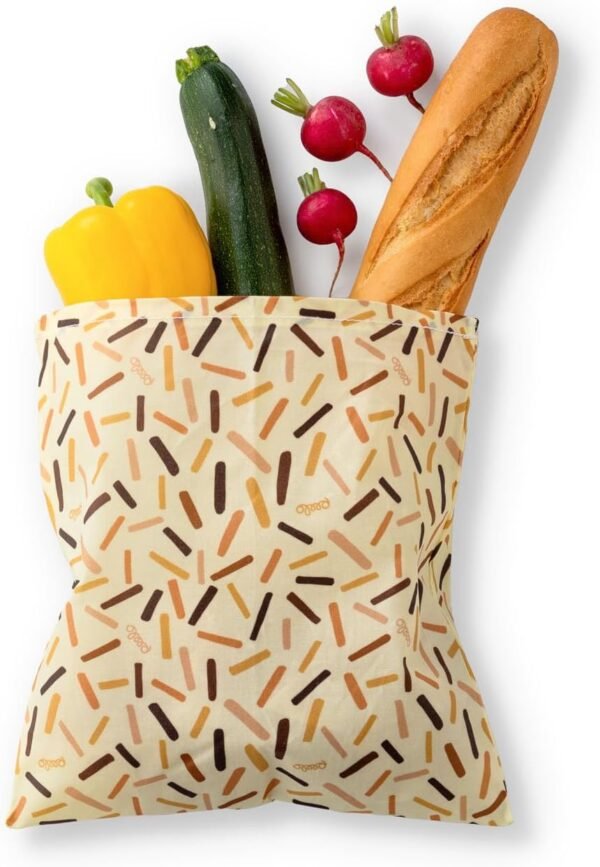 PEELO Beeswax Food Wrap Bag, Bee Wrap Sustainable Food Storage Wraps, Beeswax Bags Reusable, Beeswax Wraps for Food Reusable, Abstract Design, Medium