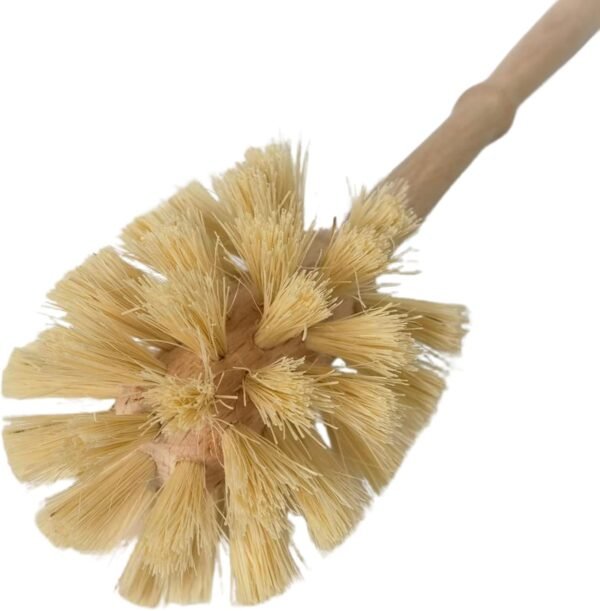 Beechwood Toilet Brush with Natural Tampico Bristles, Plastic Free Toilet Brush with Ceramic Dip Tray, Eco Friendly Toilet Brush, Zero Waste Wooden Toilet Brush and Holder Set - Image 7