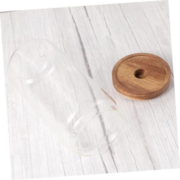 Grain Container Basket Bar Bell Jar Clear Candy Containers Mason Jar Lids Cereal Keeper Can Storage Jars with Clamp Lids Containers with Lids Containers for Food Candy Jar - Image 4