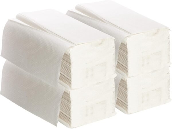 Multifold Paper Towels, White, Compact Case for Easy Storage, (250 Sheets/Pack) (4 Packs)