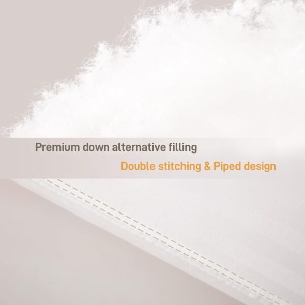 Hypoallergenic 100% Cotton Soft Down Alternative Pillow, Standard/Queen Size, Luxury Hotel Quality, Ideal for Side, Back and Stomach Sleepers, Oeko-TEX Certified - Image 5