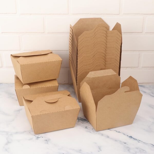120 Pack 28 oz Cardboard Food Containers, Brown Take out Boxes, To Go Boxes for Food, Paper Food Containers For Food Delivery and Takeaway, Party and Catering Needs, Microwaveable - Image 4