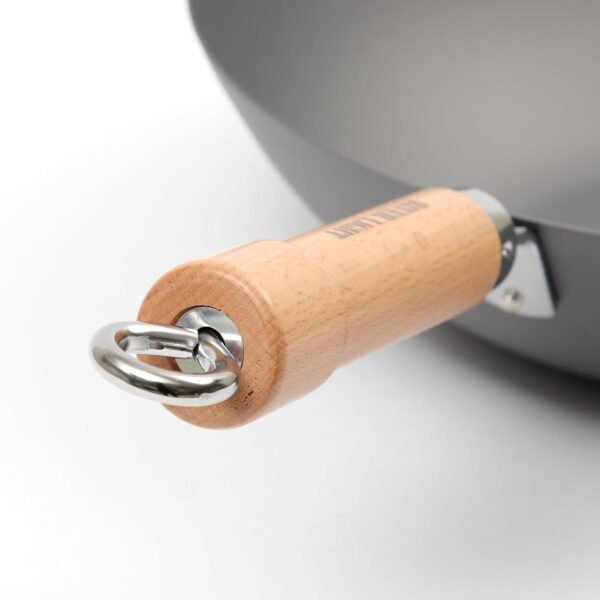 Riverlight KIWAME PREMIUM Wok pan,Wooden Handle,Peking Wok,Beijing Wok (Beijing wok 14.2inches (36cm)) - Image 7