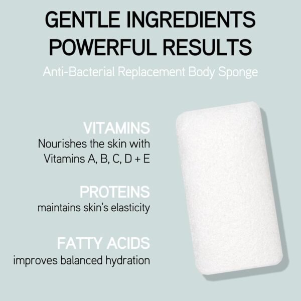 Iles Formula Body Sponge: Natural + Non-Toxic + Biodegradable + Anti-Bacterial Konjac Body Sponge to Optimize Soap Lather and Nourish The Skin with Vitamins A, B, C, D + E - Image 5