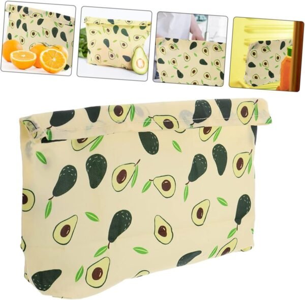 SOLUSTRE 2pcs Beeswax Reusable Storage Bag for Food New Home Essentials Reusable Food Kid Food Fruit Fresh Bag Food Storage Bag Wrapping Paper Child Cotton Cloth Washable - Image 3