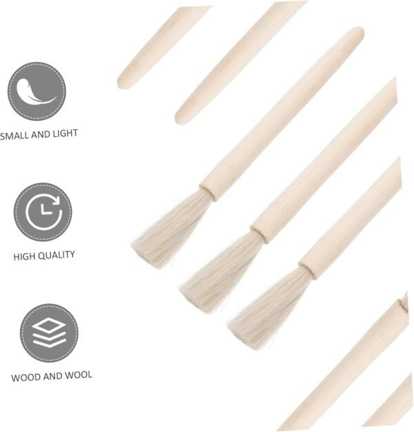 15 Pcs Laboratory Brush Electric Vinegar Balance Cleaning Brush Flat Cleaners Coffee Machine with Grinder Natural Bristles Micro Brushes Gutter Portafilter Duster Wooden - Image 9