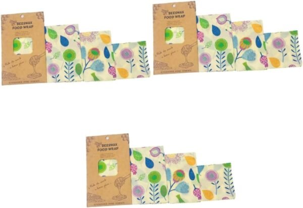 Didiseaon 9 pcs beeswax wrap food wrapper reusable food wrap food storage wrap Food Wraps Beewax Wraps Food Preservation Cloths sandwich