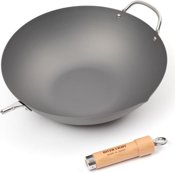 Riverlight KIWAME PREMIUM Wok pan,Wooden Handle,Peking Wok,Beijing Wok (Beijing wok 14.2inches (36cm)) - Image 4