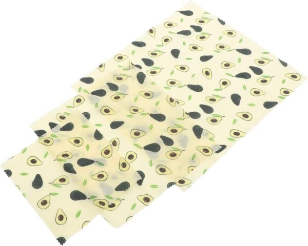 Abaodam 9 Pcs Beeswax Food Wraps Beeswax Covers Grease Resistant Wrapper Reusable Wax Wraps Beeswax Cloth Beezewax Beeswax Cling Film Wax Wrapping Paper Cotton Stencil Food Grade - Image 3