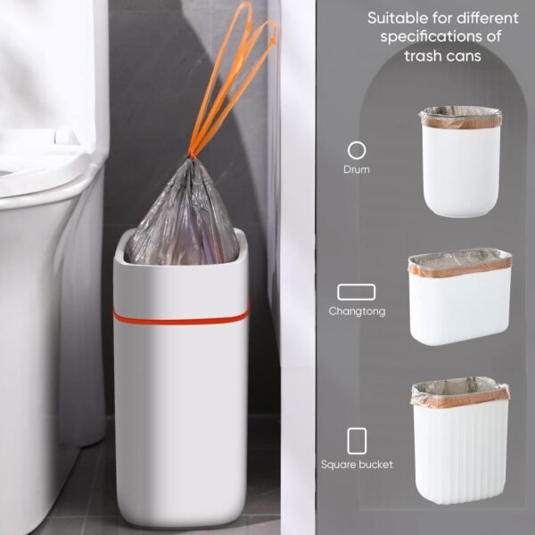 JOYBOS Drawstring Small Trash Bags 4 Gallon Garbage Bags Wastebasket Bin Liners - kitchen Compostable Bags 75 Count Plastic Trash Bags Unscented Small Bag for Bathroom, Living, Bedroom - Image 4