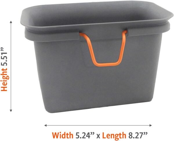 Full Circle Scrap Happy – Food Scrap Collector and Freezer Compost Bin - Hanging Kitchen Countertop Bin for Fruit and Vegetable Waste, Slate - Image 6