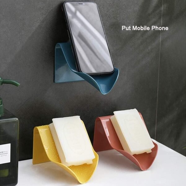Soap Dishes for Bathroom, Simple Self Draining Bar Soap Holder Shower, 4 Pack Soap Saver, White, Blue, Brick Red, Yellow (4, White+Blue+Yellow+Red) - Image 3
