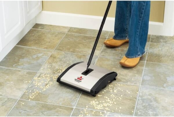 Bissell Natural Sweep Carpet and Floor Sweeper with Dual Brush Rotating System and 2 Corner Edge Brushes, 92N0A, 4.2 lb. - Image 2