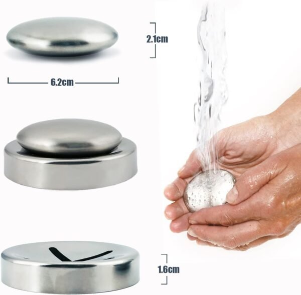 NewlineNY Stainless Steel Smell Remover Soap with Stand - Image 3