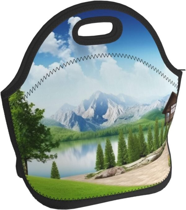 Neoprene Lunch Bags Natural Print Insulated Lunch Tote Bag Reusable Thermal Cooler Lunch Container Box for Work Travel Picnic - Image 8