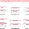 12 Pack Glass Storage Containers with Lids, Leak-Proof Meal Prep Containers, Dishwasher/Microwave/Oven/Freezer Safe Glass Food Storage Containers for Leftovers, to Go - Image 2