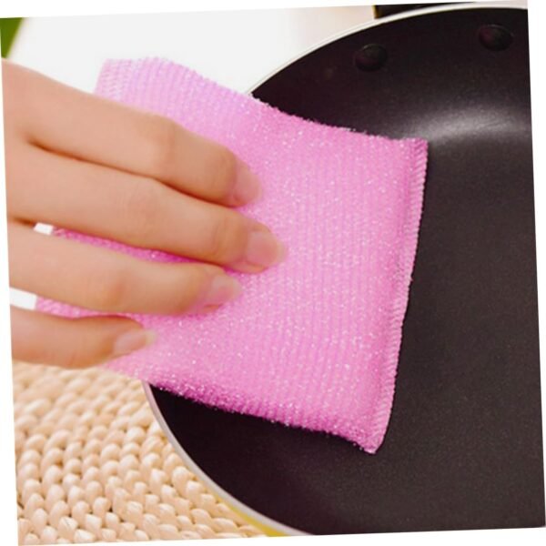 20pcs Kitchen Dish Sponge Dish Scrubber Pads Dish Scrubbers for Dishes Natural Dish Sponge Plate Sponge Scrub Pads for Dishes Bathroom Cleaning Sponge Kitchen Scrub Erasers Nylon - Image 2