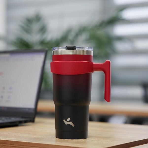 20 oz Tumbler with Handle and 2 Straw 2 Lid, Insulated Water Bottle Stainless Steel Vacuum Cup Reusable Travel Mug,Mystic Moon - Image 6