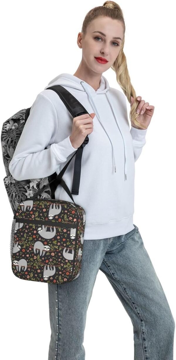 Cute Sloth Portable Lunch Box Insulated Reusable Bento Box Lunch Bag Tote For Men Women - Image 7