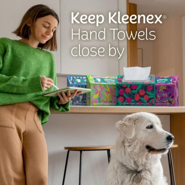 Kleenex Disposable Paper Hand Towels, 6 Boxes, 60 Tissues per Box (360 Total Tissues), Packaging May Vary - Image 5