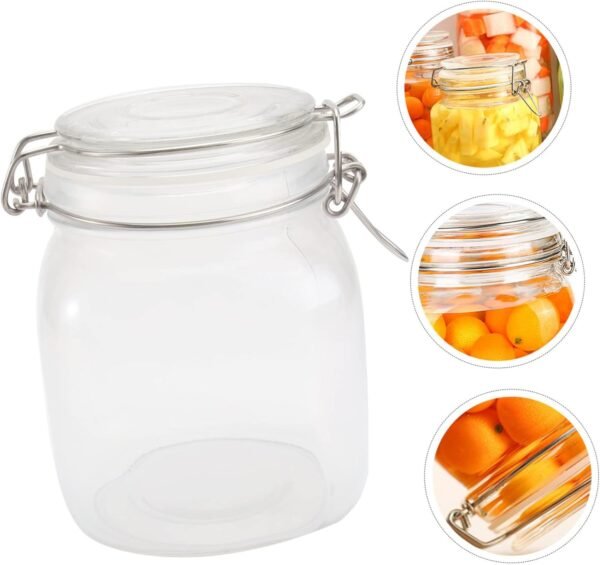 STOBAZA Glass Seal Jar Canister Balm Storage Containers with Lids Kit Bins Bar Tin Sealer Airtight Proofing Clear Mason Jar Lids with Spout Leak Mini Foil Bento Machine Sealed Sealing Cups - Image 6