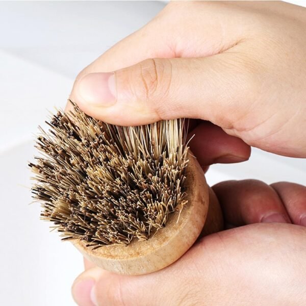 Bamboo Scrub Brush 6Pcs, UNOSCHRIM Palm and Sisal Pot Brush Set, Durable Wood Kitchen Dish Brush, Multifunctional Mini Cleaning Kit for Cleaning Pots, Dishes, Sinks, Fruits and Vegetables - Image 6