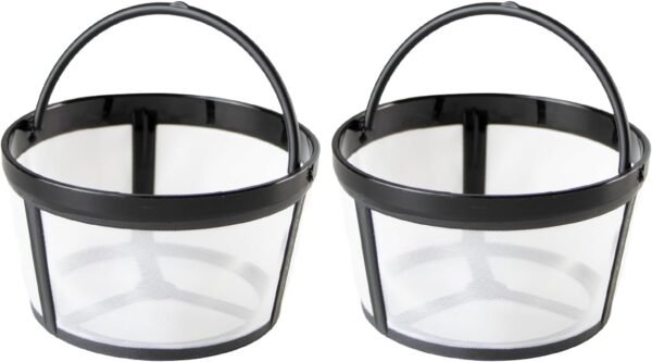 2 Pack Reusable Coffee Filters, 4-8 Cup Coffee Filter Basket, Nylon Mesh Coffee Filter Replacement with Handle Reusable Coffee Filters for Mr. Coffee Makers and Brewers