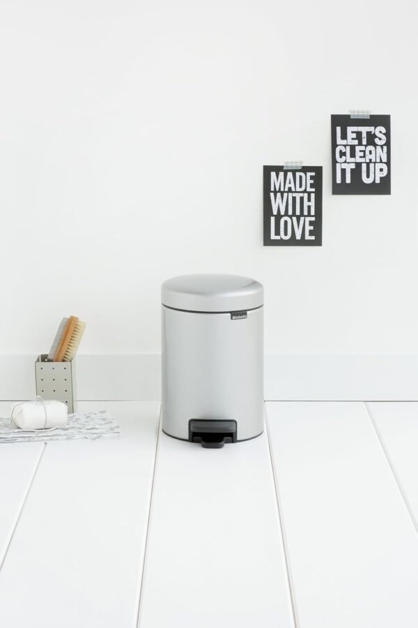 Brabantia 113260 Pedal Bin Newicon with Plastic Inner Bucket, Metallic Grey - 3 L - Image 5
