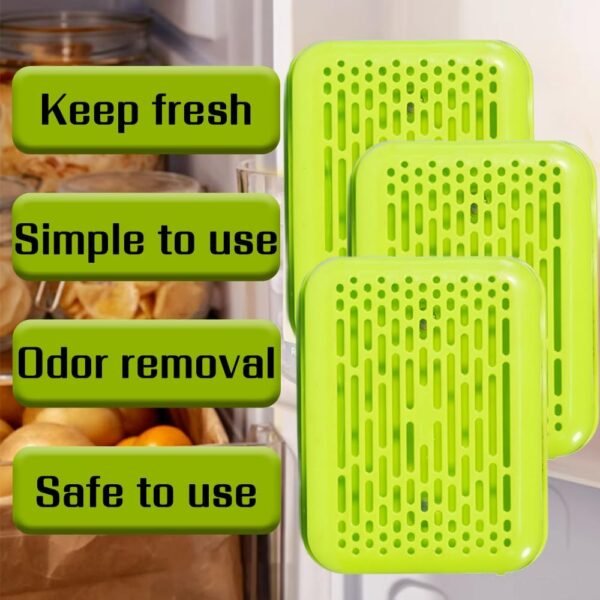 Refrigerator Deodorant(4Pack) -more Effective than BakingSoda-Natural Tasteless Refrigerator Deodorant-used in the Refrigerator, Storage Box or Lunch Bag - Image 5
