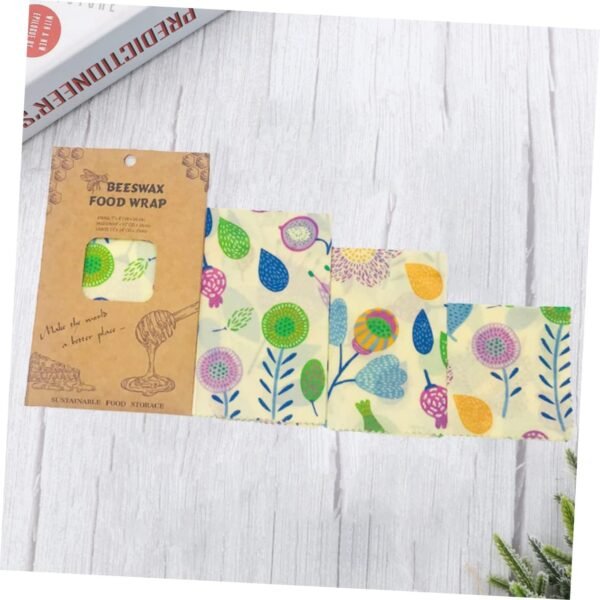 NOLITOY 6 Pcs Beeswax Food Wraps Beewax Wraps Paper Food Liners Oil Proof Wax Paper Food Wrapper Food Packing Paper Reusable Sandwich Bags Baking Wax Paper - Image 9