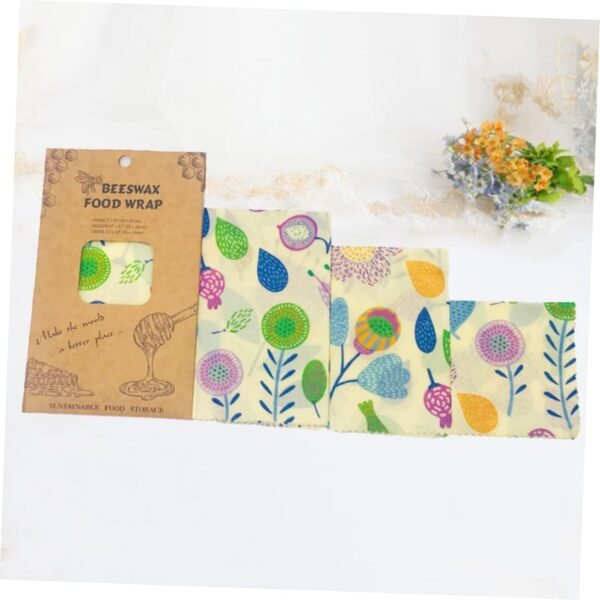 NOLITOY 9 Pcs Beeswax Wrap Food Storage Wrap Food Wrapper Reusable Sandwich Bags Reusable Food Wrap Food Preservation Cloths Beewax Wraps Beewax Food Wraps Household - Image 9