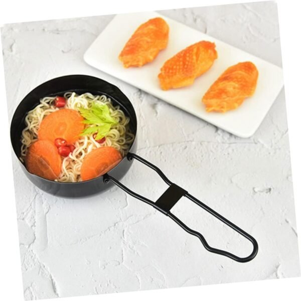 2pcs Outdoor Small Iron Pot Hot Pot Camping Cookware Chaffing Dishes Stainless Cookware Camping Cooking Pots Casserole Pan Outdoor Camping Pot Camp Cook Pot Camping Soup Pot Black MOLUCKFU - Image 4