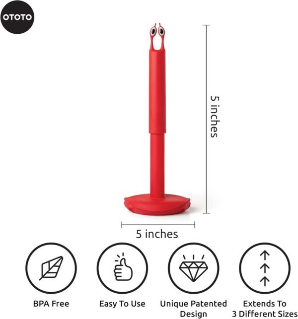 OTOTO Crab N' Roll Paper Towel Holder Countertop Paper Towel Holders, Paper Towel Holder Stand, Paper Towel Stand - Kitchen Paper Towels Holder, Standing Paper Towel Roll Holder - Image 5