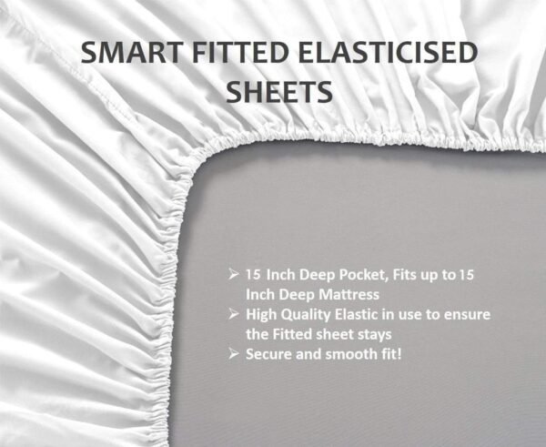100% Organic Cotton Bed Sheets |5PC Split King, Burgundy| - Organic Sheets - 1000-Thread-Count Organic Cotton - Organic-Cotton Sateen Sheets - 15-Inch Deep-Pocket Organic Certified Cotton-Sheets - Image 5