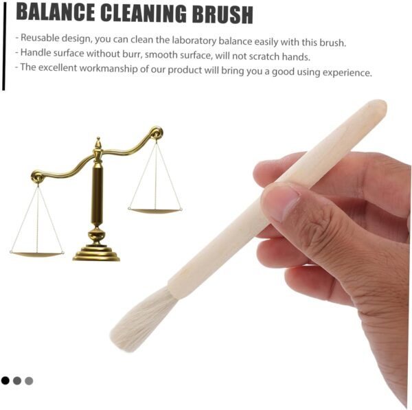 15 Pcs Laboratory Brush Electric Vinegar Balance Cleaning Brush Flat Cleaners Coffee Machine with Grinder Natural Bristles Micro Brushes Gutter Portafilter Duster Wooden - Image 2