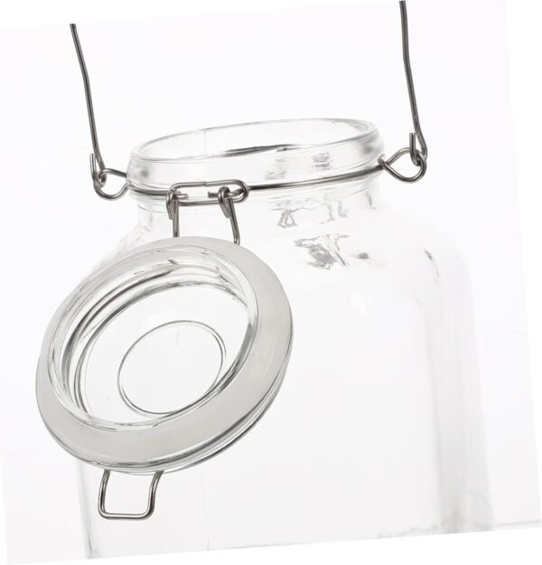 MAGICLULU Glass Storage Jar Storage Grain Jar Clear Storage Container Pickle Holder Storage Jar with Handle Cereal Containers Kitchen Food Storage Container Kimchi Container Jars Iron - Image 8