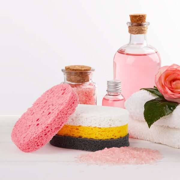 Biobased Face Cleansing Pads Facial Scrubber Sponges for Women&Men Exfoliation,Lint Free Reusable Daily Face Wipes Skincare Tools for Multi-Purpose - Image 6