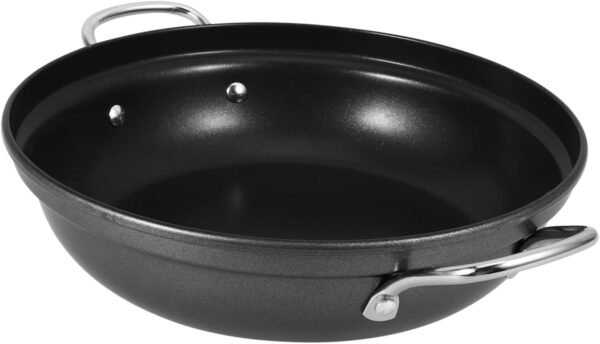 Large Capacity Shallow Soup Hot Pot Burner Frying Pans Frypan Casserole Cooking Pans Wok Pan Nonstick Stove Top Griddle Deep Fryer Thermometer Shallow Cookware Griddle Pans Iron