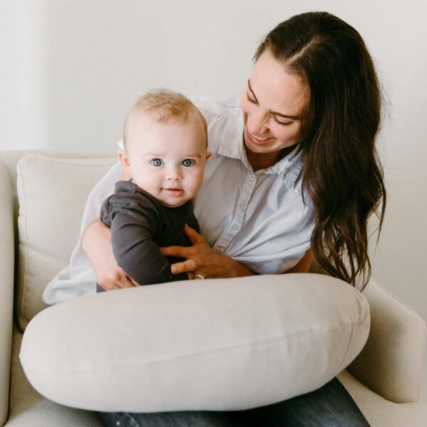 Snuggle Me Organic | Feeding Support Cover | Nursing, Bottle Feeding and Bonding Support | Organic Cotton | Birch - Image 2