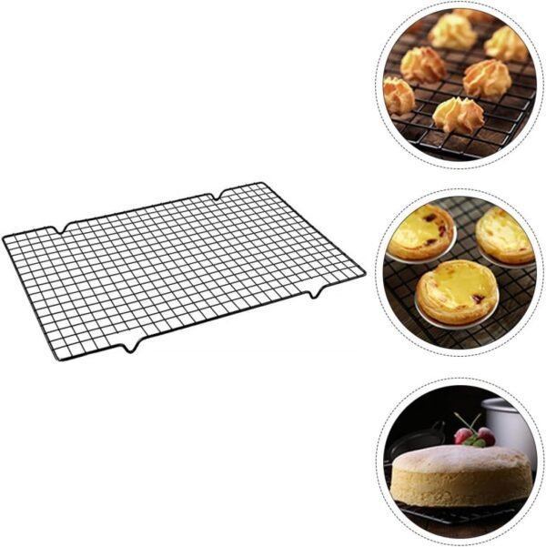 BBQ Mesh Cake Tray Grate Pan Baking Tray Grill Rack Net Clothes Drying Racks Toaster Kitchen Roasting Cooker Loaf Tin Hornear Food Cookware Outdoor Grilling Accessories Oven Iron - Image 6
