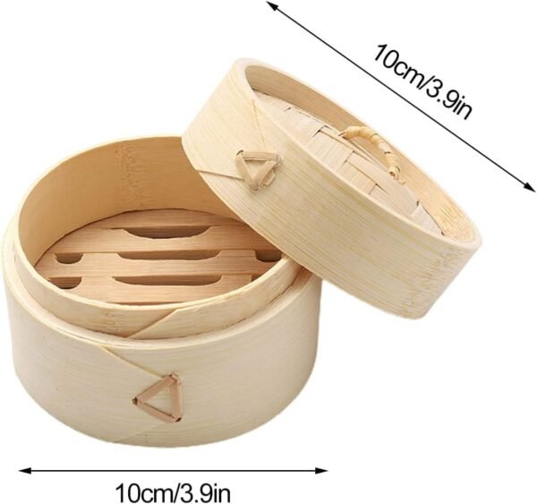 PRTECY 2 Set Natural Bamboo Steamer Bar Holder Bamboo Shampoo Bar Holder with Lid Handmade Eco-Friendly Soap Candy Case Box for Bathroom Shower Kitchen - Image 6