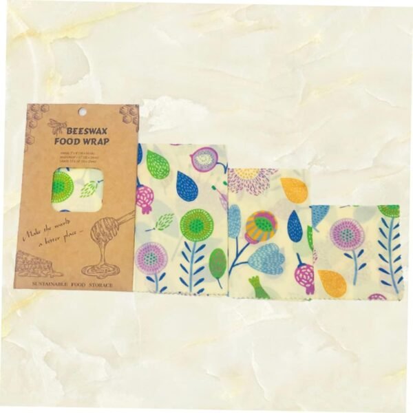 FOMIYES 3pcs Beeswax Food Preservation Cloths Reusable Food Wraps Wax Paper Food Wrapper Food Packing Paper Sandwich Food Wraps Beewax Wraps Household Beewax Food Wraps - Image 3