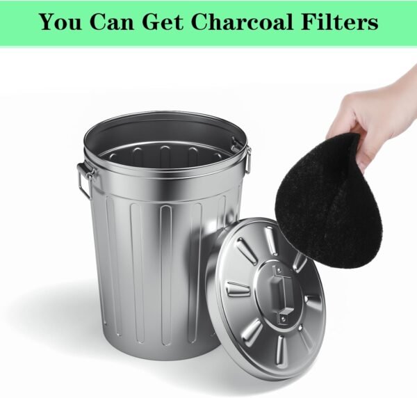 6 Pack 6.7 Inch Compost Bin Filter for Compost Bucket, Charcoal Filters for Countertop Bin, Activated Carbon Replacement Compost Bin Filter for Kitchen, Home Bucket Compost Pail Refill, Round - Image 6