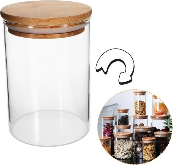 3pcs Airtight Reusable Coffee Beans Espresso Coffee Jar Food Storage Containers Jam Jars Machine Pouches Garbage Can Caramel Café En Grain Hatch Coffee Clean Storage Basket Wooden - Image 6