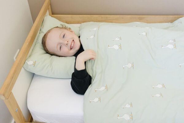 Organic Cotton Toddler Pillowcase, Set of 2, Soft and Breathable 100% Organic Cotton Travel Pillow Case Cover, Goose - Image 5