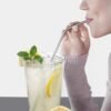 100Piece Reusable Stainless Steel Straws 8.5" 10.5" Metal Drinking Smoothie Straws for Tumblers 20oz-32oz with Cleaning Brush - Image 3