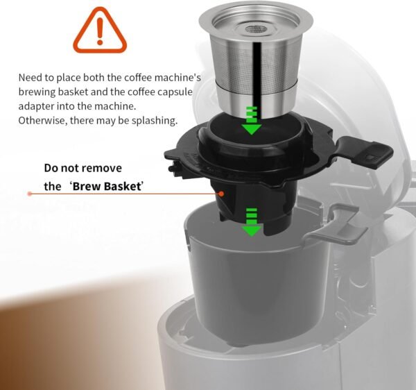 2 Pack Reusable Pods for Ninja Dual Brew Coffee Maker, Stainless Steel Reusable K Pod Permanent K Cups Filters Coffee Accessories Compatible with Ninja CFP101 & Ninja PB051 Coffee Maker - Image 4