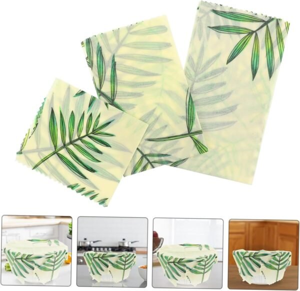FOMIYES 3pcs Beeswax Wrapping Paper Home Supplies Paper for Foods Beeswax Wraps Beeswax Paper Packing Paper Food Wrappers Food Packing Supplies Beeswax Food Wraps Food Wrapping Wax Paper - Image 5