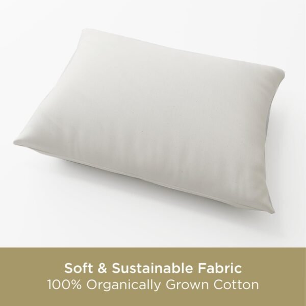 AllerEase Organically Grown Soft Cotton Odor Neutralizing Allergy Defense Bed Pillow- Standard/Queen- 2 Pack - Image 5