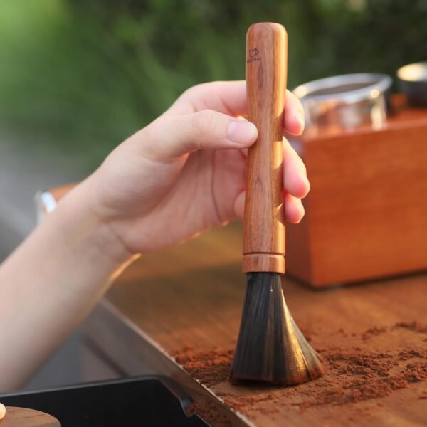 MEION Coffee Grinder Brush, Magnetic Espresso Brush Tool, Mahogany Coffee Cleaning Brush Coffee Brush Grinder Cleaner Espresso Cleaning Brush Barista Tools - Image 2